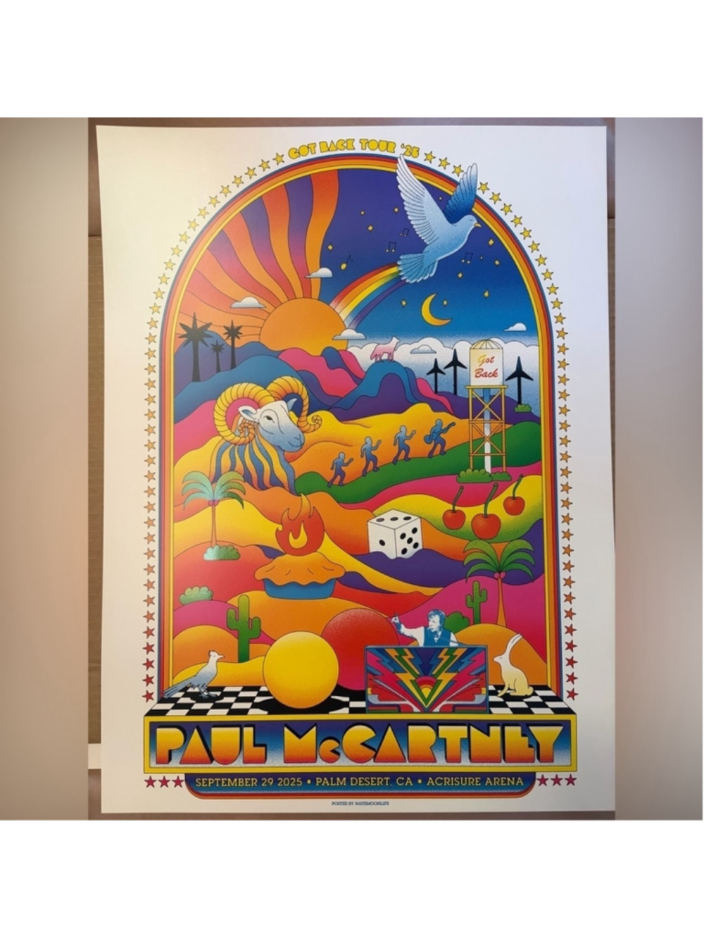 Paul McCartney Got Back 2025 Palm Desert Event Poster Original | Mint Condition - Picture 2 of 2
